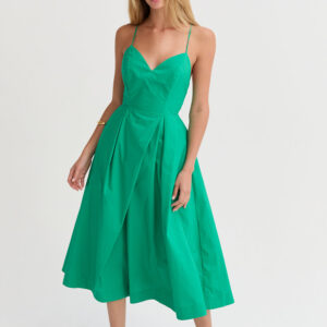 Alternative view of Eunice V-neck Poplin Midi Dress