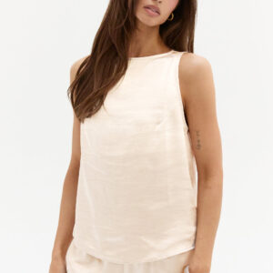 Alternative view of Dawn Satin Sleeveless Top